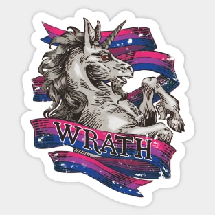 Wrath Unicorn – Bisexual Pride Sticker